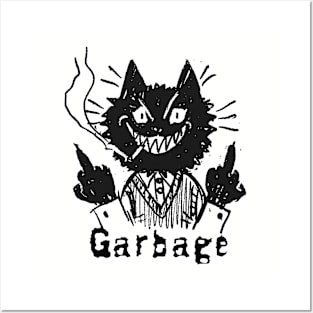 garbage and the bad cat Posters and Art